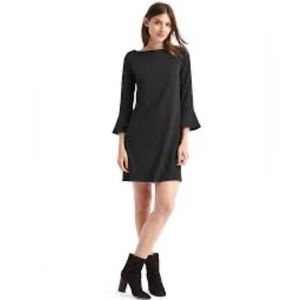 Black 3/4 Bell Sleeve Black Dress